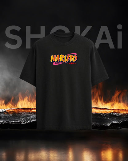 Naruto Minimal Panel Oversized T-Shirt 240 GSM | Anime Streetwear