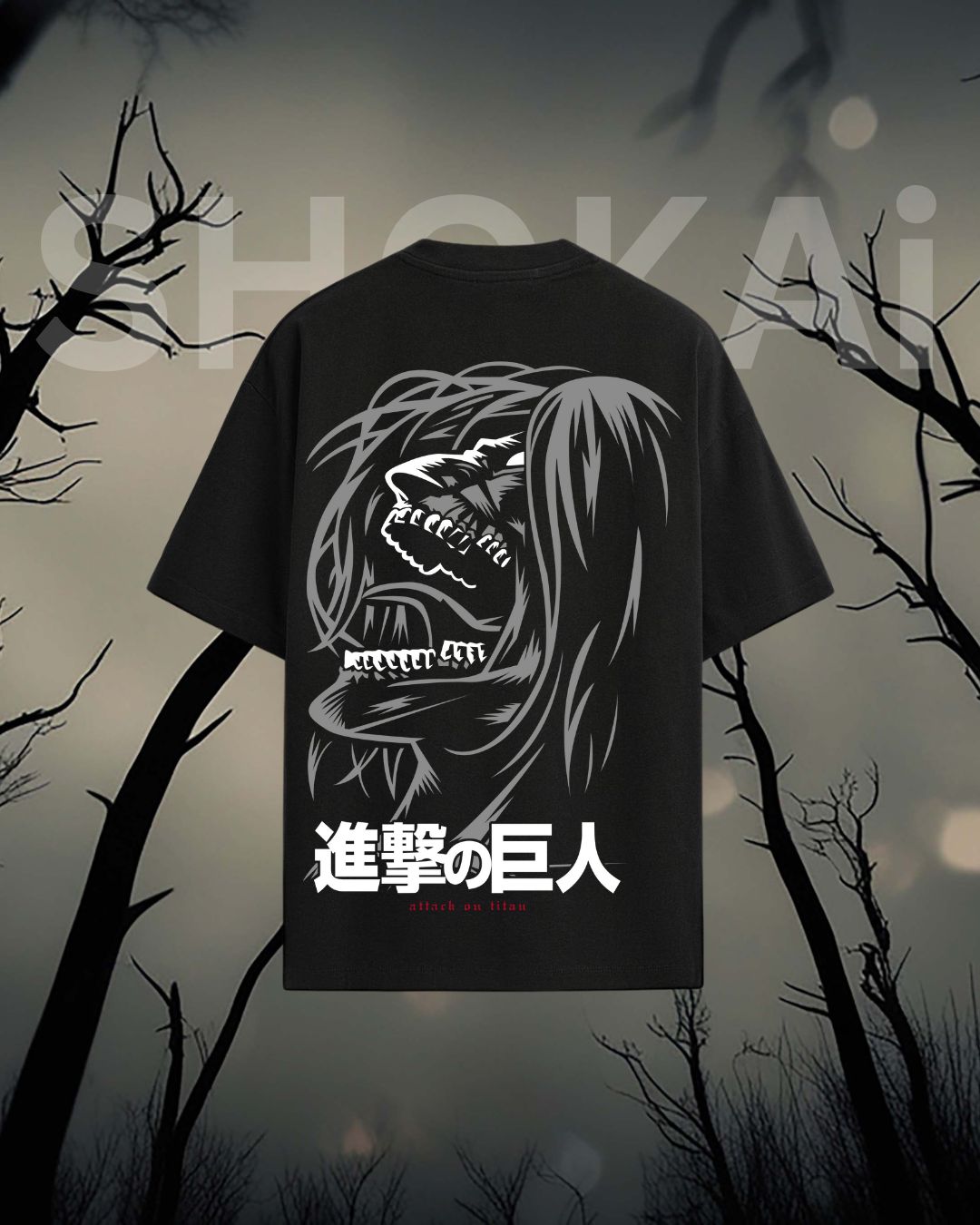 Oversized Anime Titan Graphic T-Shirt | Streetwear Cotton Tee