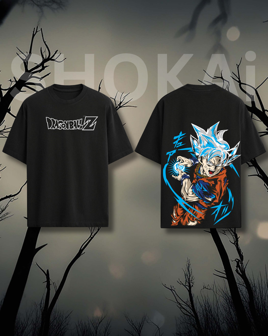 Dragon Ball Z Goku Blue Oversized T-Shirt 240 GSM